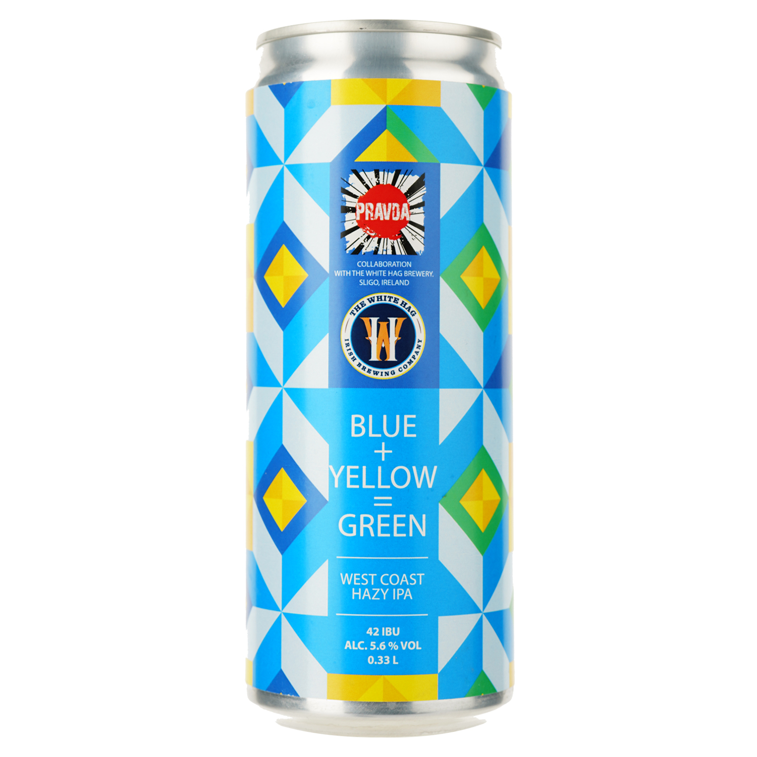 Пиво Правда Blue + Yellow = Green 5.6% ж/б 0.33 л - фото 1