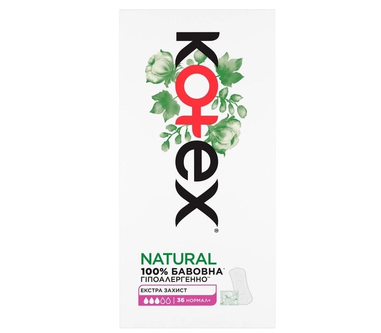 Щоденні гігієнічні прокладки Kotex Natural Normal+ 36 шт - фото 2