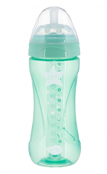 Бутылочка для кормления Nuvita Mimic Cool, антиколиковая, 330 мл, зеленый (NV6052GREEN) - фото 1