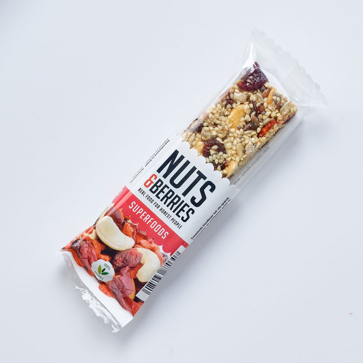 Батончик Nuts & Berries ореховый с чиа, какао бобами и ягодами органический 40 г - фото 3