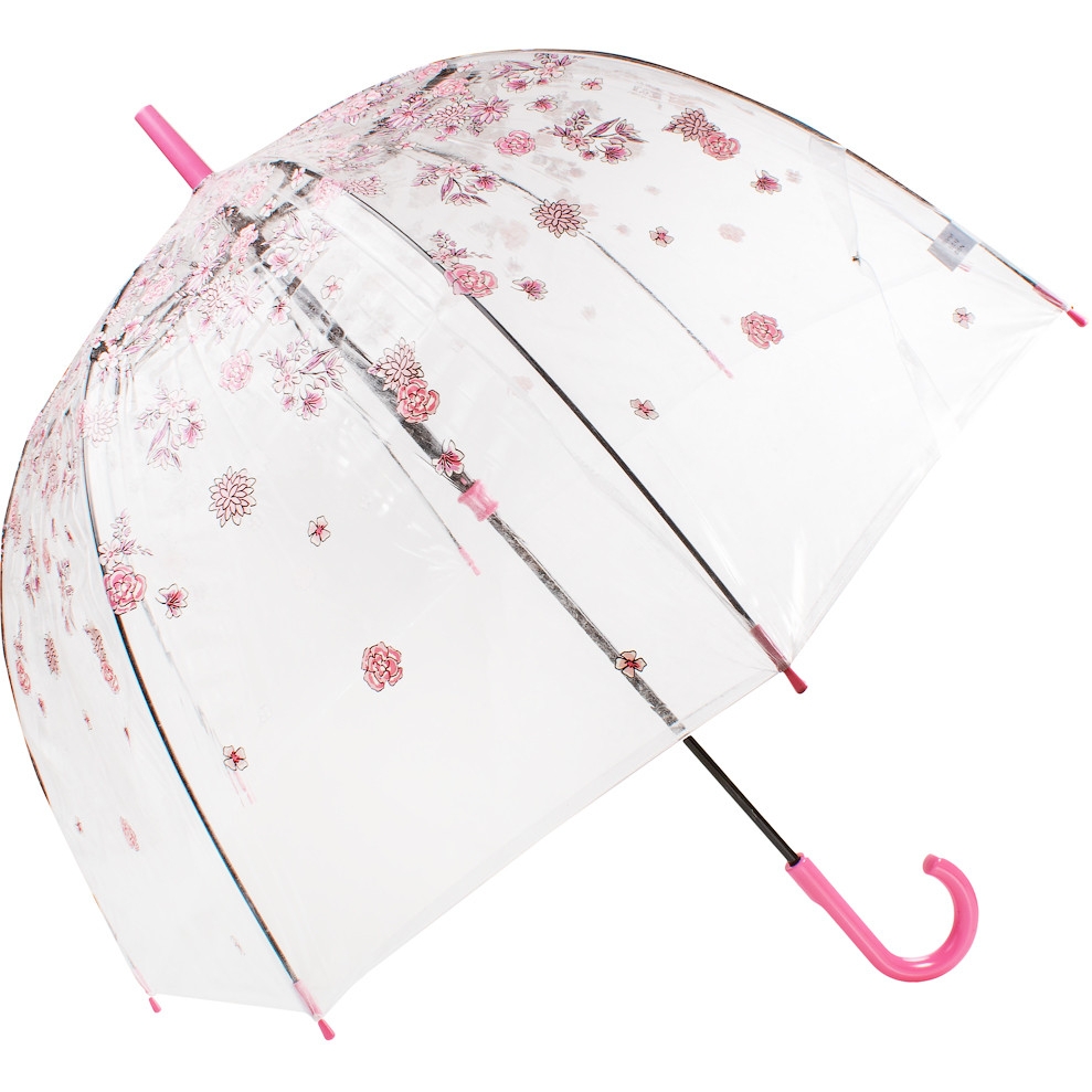 Жіноча парасолька-палиця механічна Fulton 84 см прозора - фото 1