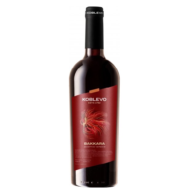Вино Коблево Баккара, красное, сладкое, 17,5%, 0,75 л - фото 1