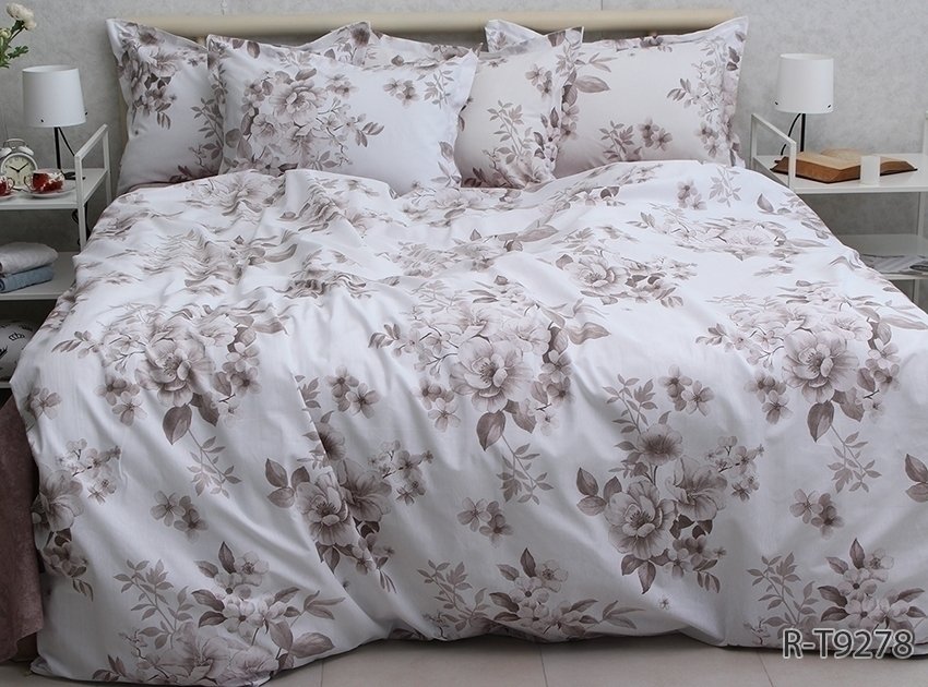 Комплект постельного белья TAG Tekstil с компаньоном Семейный Разноцветный 000240814 (R-T9278) - фото 2