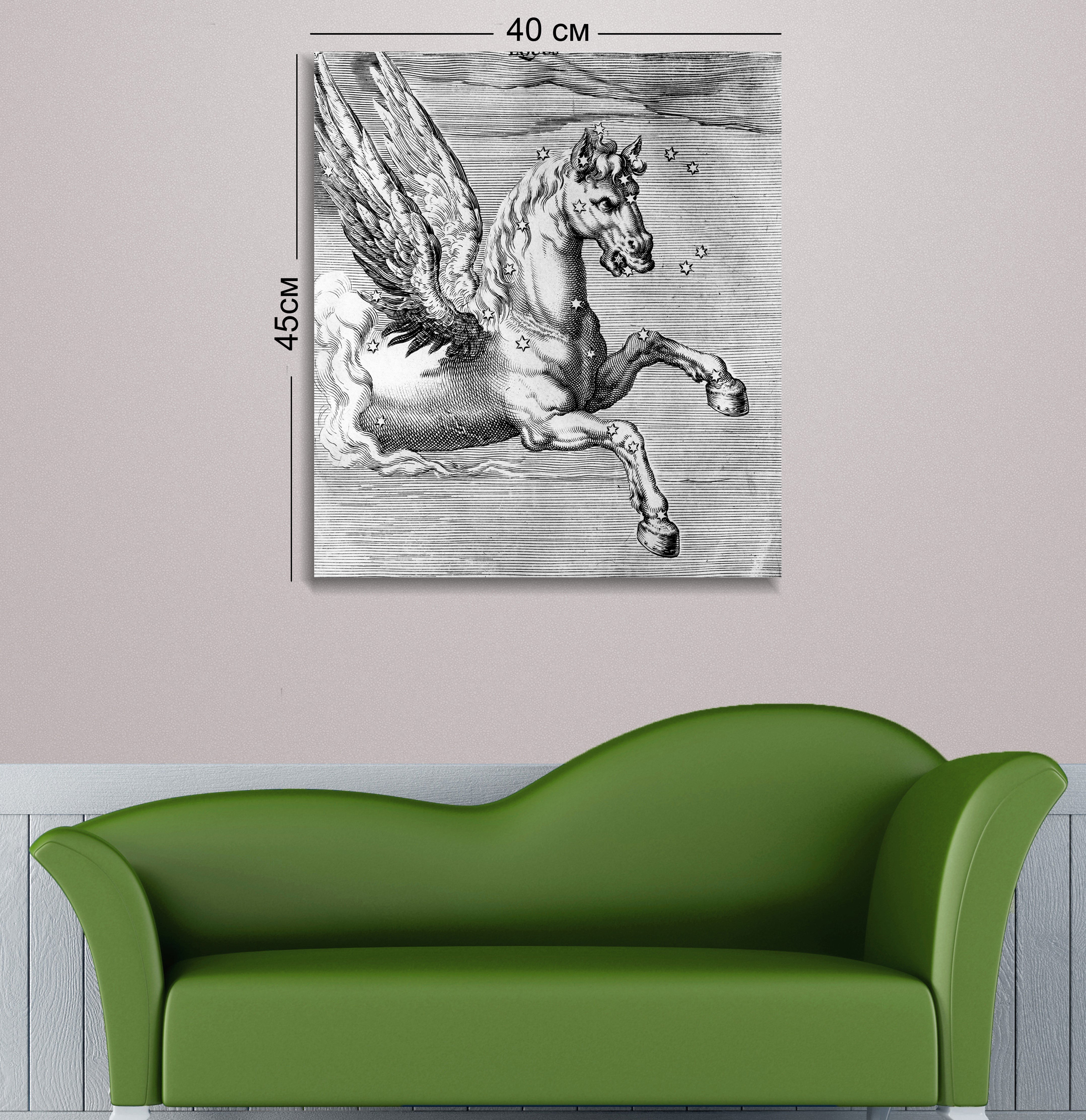 Картина на холсте Art-Life, 40x45 см, серый (8С_22_40x45) - фото 1