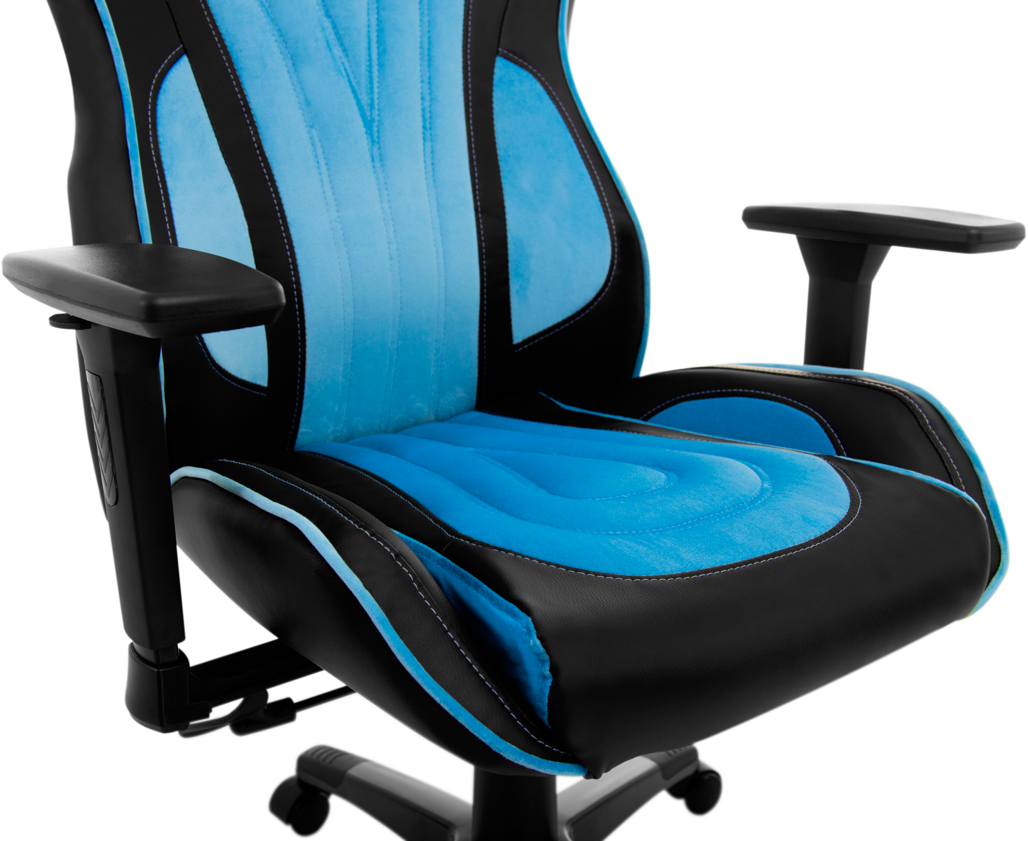 Геймерское кресло GT Racer черное с синим (X-2645 Black/Blue) - фото 8