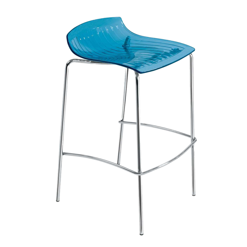Барний стілець Papatya X-Treme BSS, прозоро-синій (783262) - фото 1