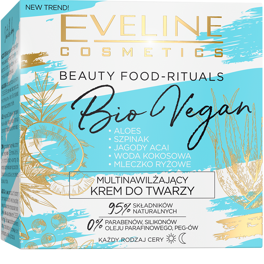 Глибоко зволожуючий крем для обличчя Eveline Beauty Food-Rituals Bio Vegan, 50 мл - фото 3