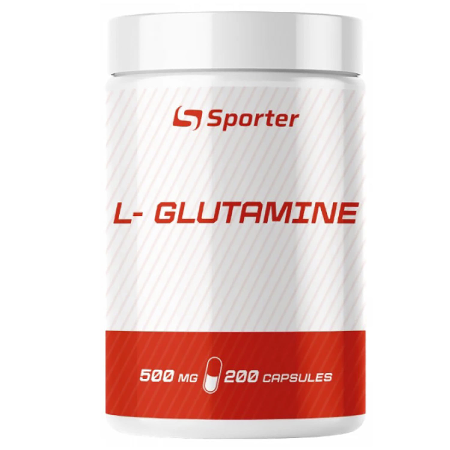 Амінокислота Sporter L-Glutamine 200 капсул - фото 1