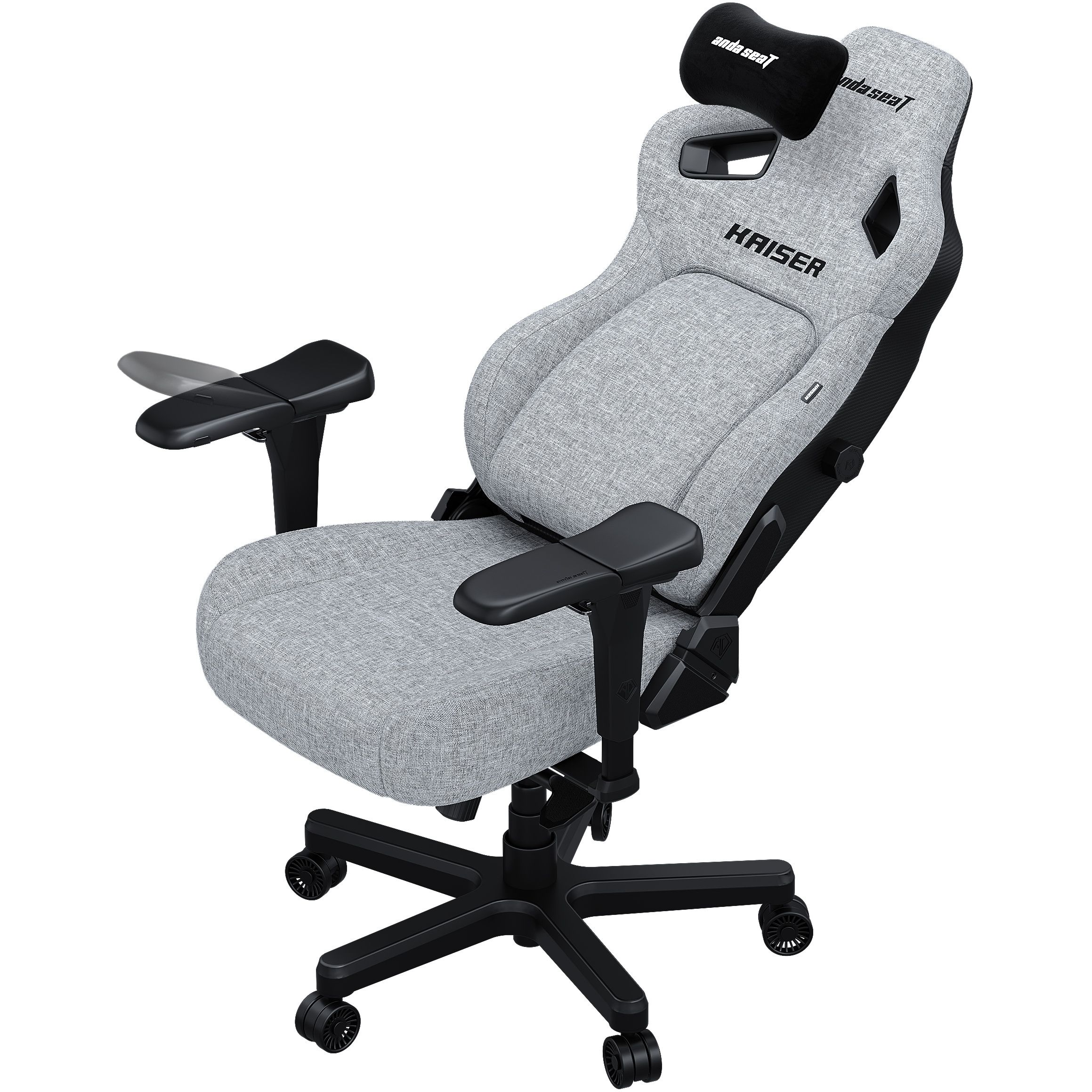 Кресло игровое Anda Seat Kaiser 4 Size XL Gray Linen Fabric (AD12YDDC-XLL-20-G-CF) - фото 2