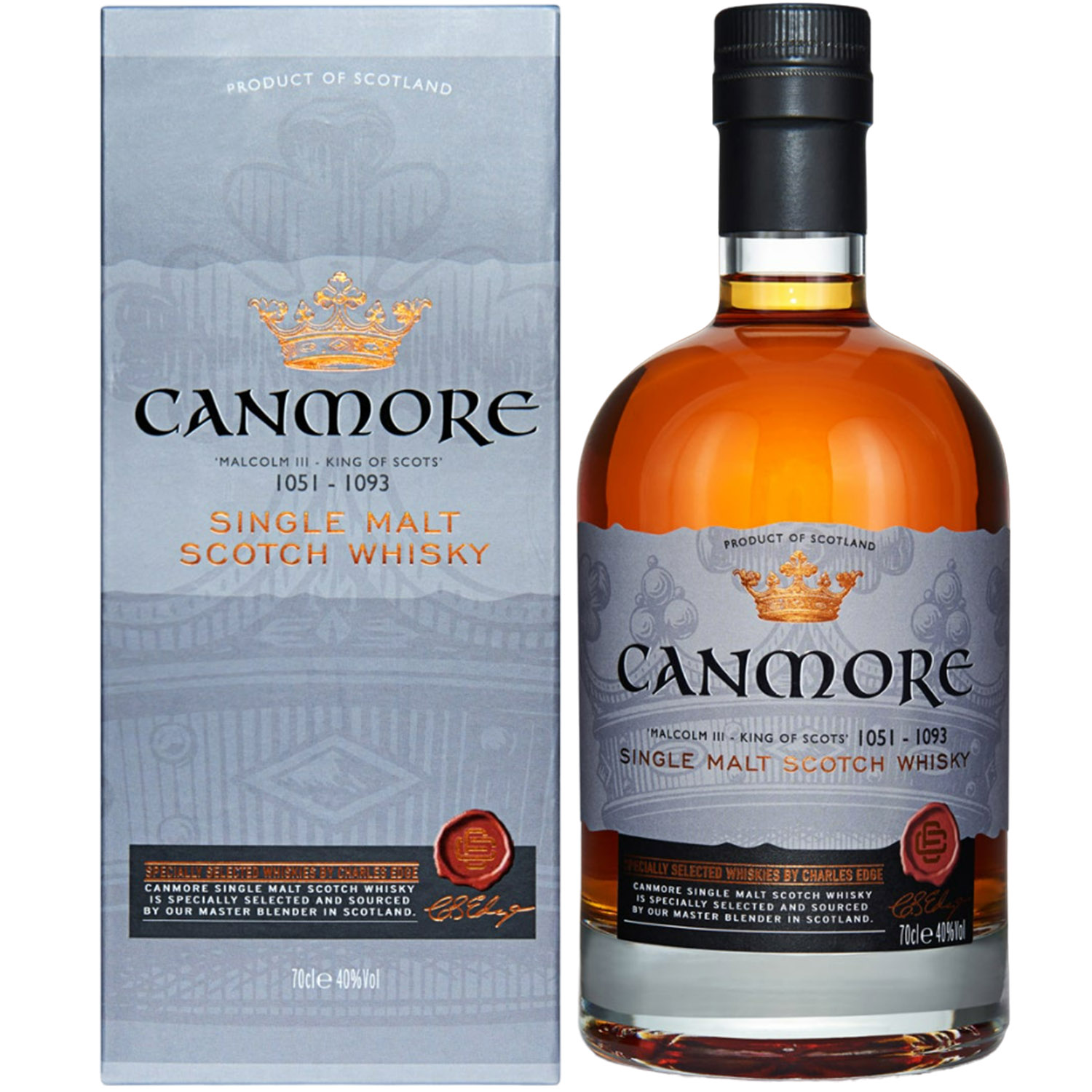 Віскі Canmore Single Malt Scotch Whisky 40% 0.7 л у подарунковій упаковці - фото 1