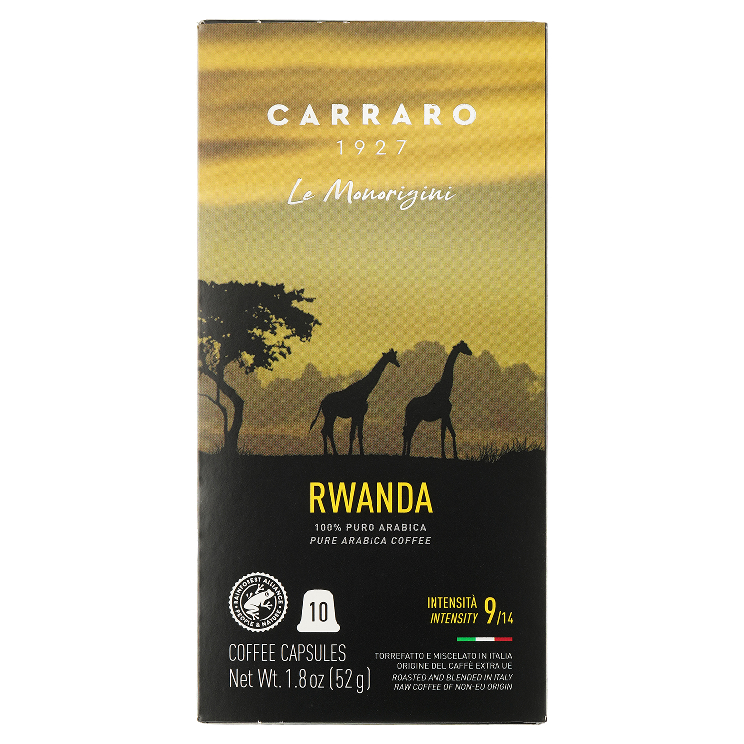 Кофе в капсулах Carraro Nespresso Rwanda, 10 капсул - фото 1