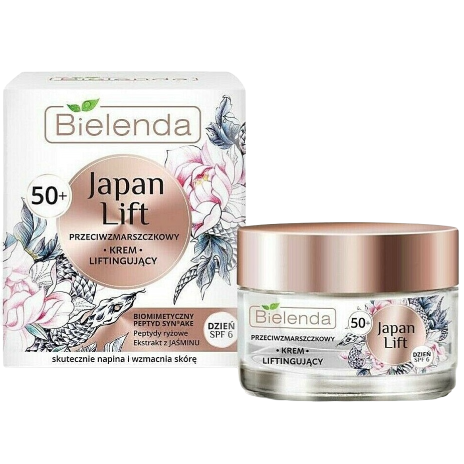Денний ліфтинг крем для обличчя Bielenda Japan Lift 50+, SPF 6, 50 мл - фото 1