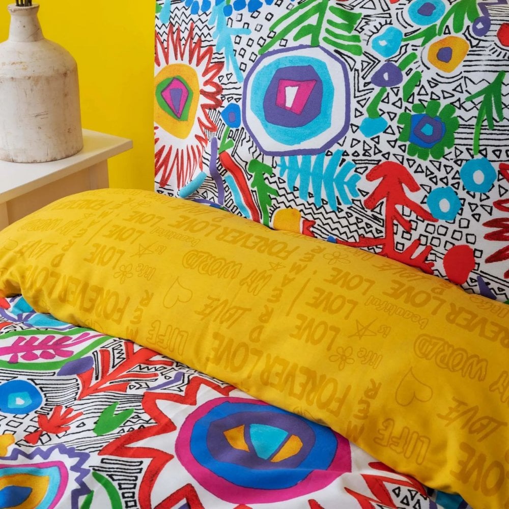 Комплект постельного белья Karaca Home Young Flower Bomb, ранфорс, подростковый, разноцветный, 3 предмета (svt-2000022305068) - фото 4