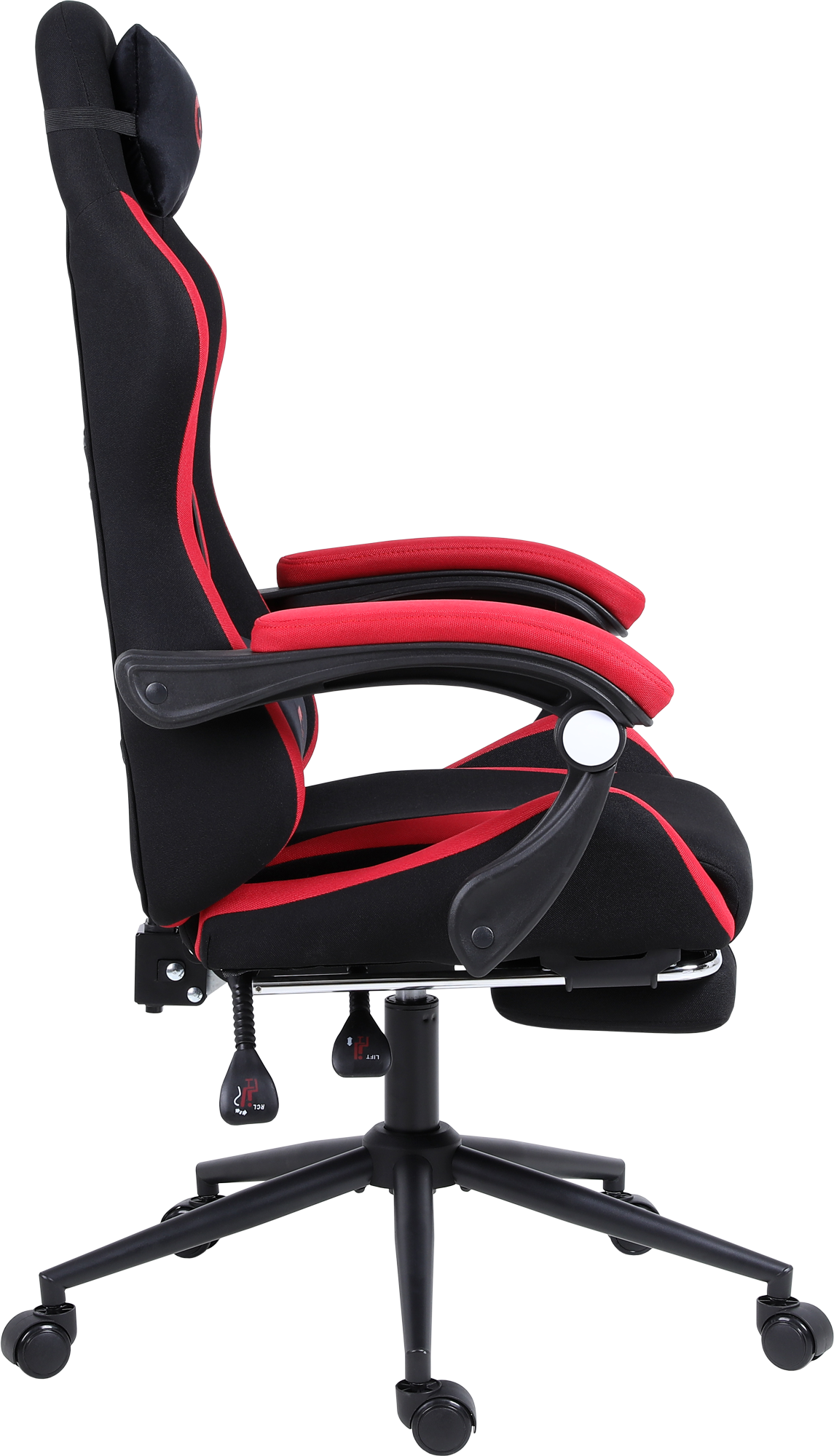 Геймерское кресло GT Racer черное с красным (X-2324 Fabric Black/Red) - фото 3