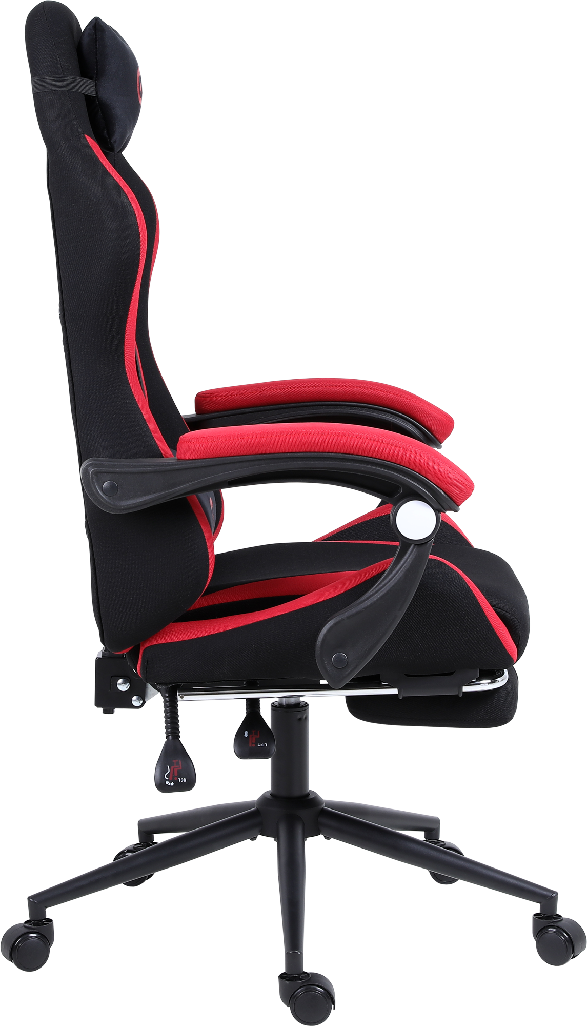 Геймерське крісло GT Racer чорне з червоним (X-2324 Fabric Black/Red) - фото 3