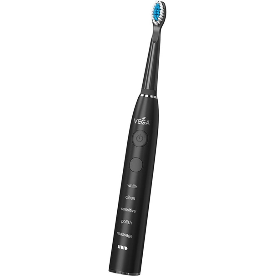 Електрична звукова зубна щітка Vega VT-600 W 5 режимів чищення чорна - фото 2