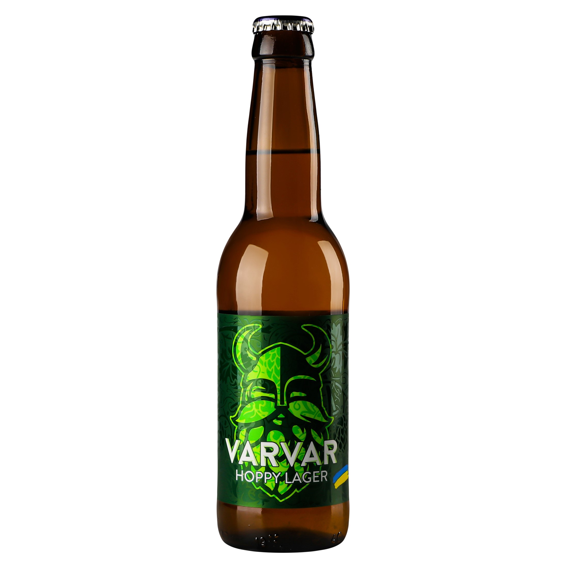 Пиво Varvar Hoppy Lager, светлое, нефильтрованое, 5,6%, 0,33 л - фото 1