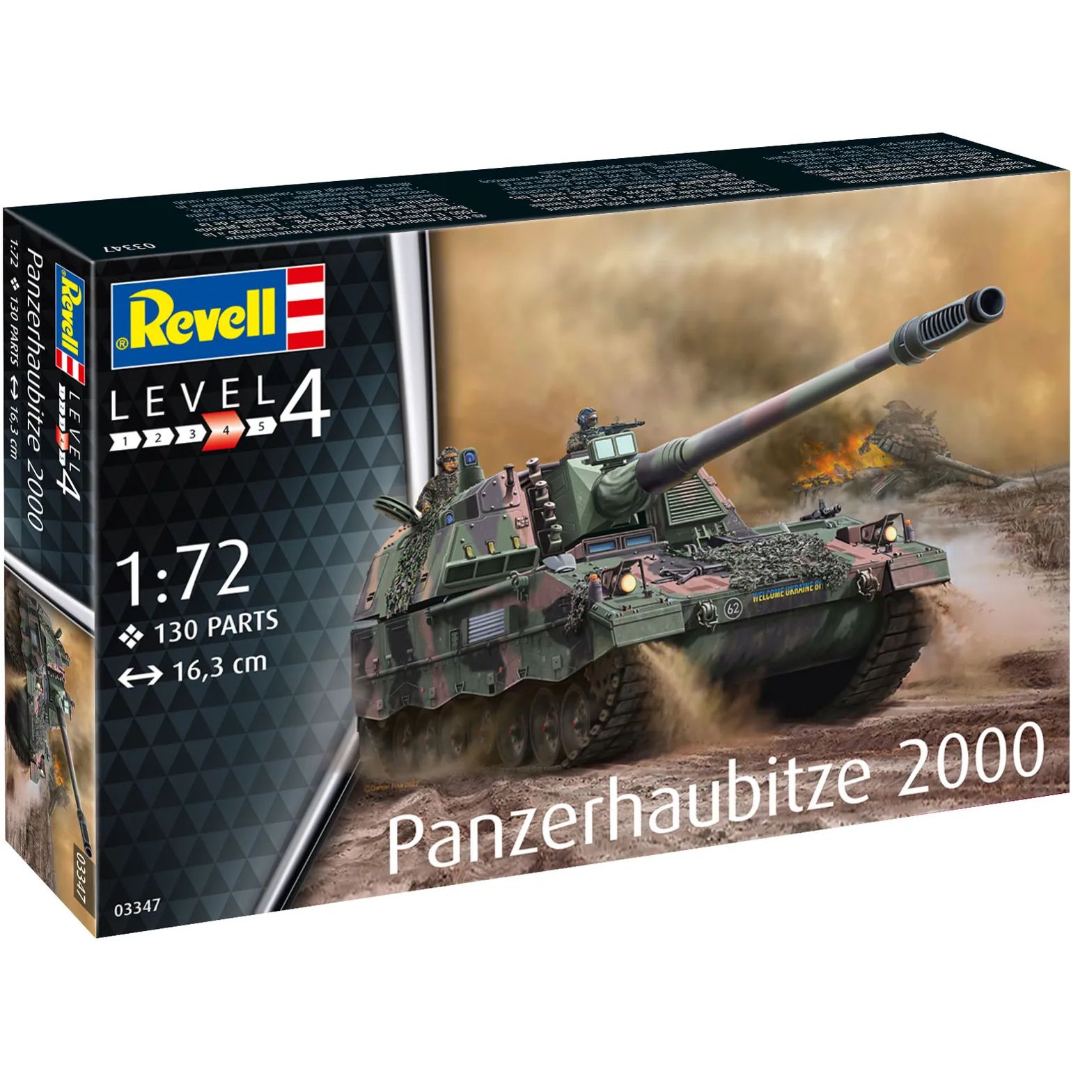 Сборная модель Revell САУ Panzerhaubitze 2000 масштаб 1:72, 130 деталей (RVL-03347) - фото 1