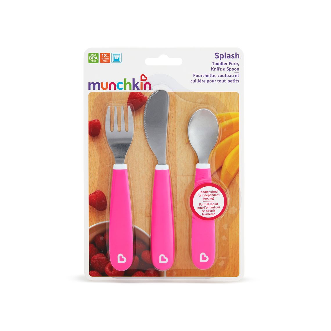 Набір Munchkin Splash: ложка, виделка і ніж, рожевий (012110.01) - фото 5