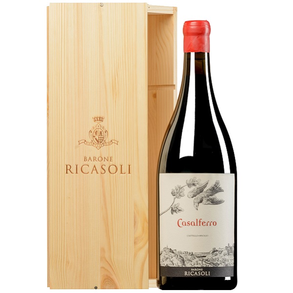 Вино Barone Ricasoli Casalferro Rosso Toscana, в коробці, червоне, сухе, 14,5%, 1,5 л - фото 1