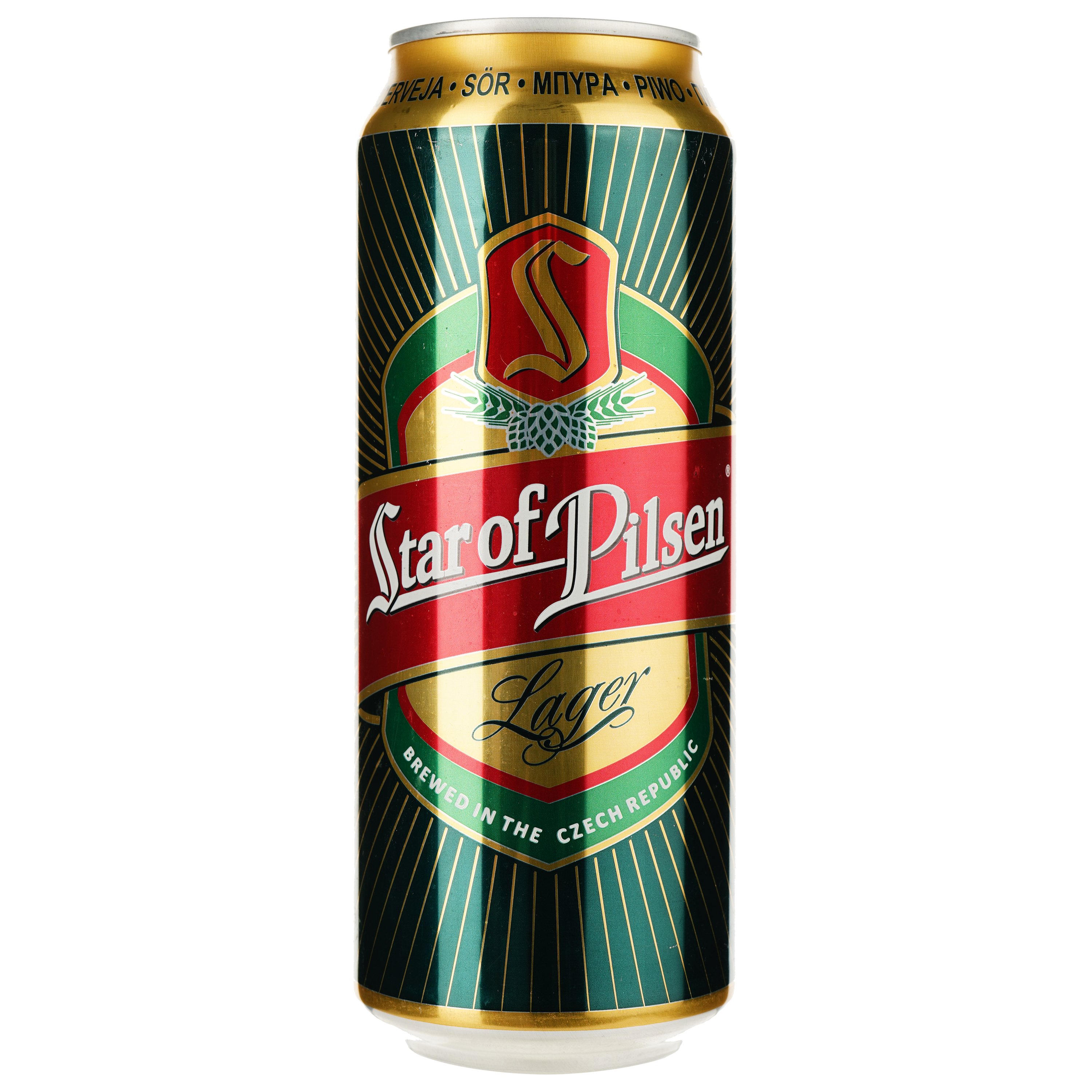 Пиво Star of Pilsen светлое 4.7% 0.5 л ж/б - фото 1