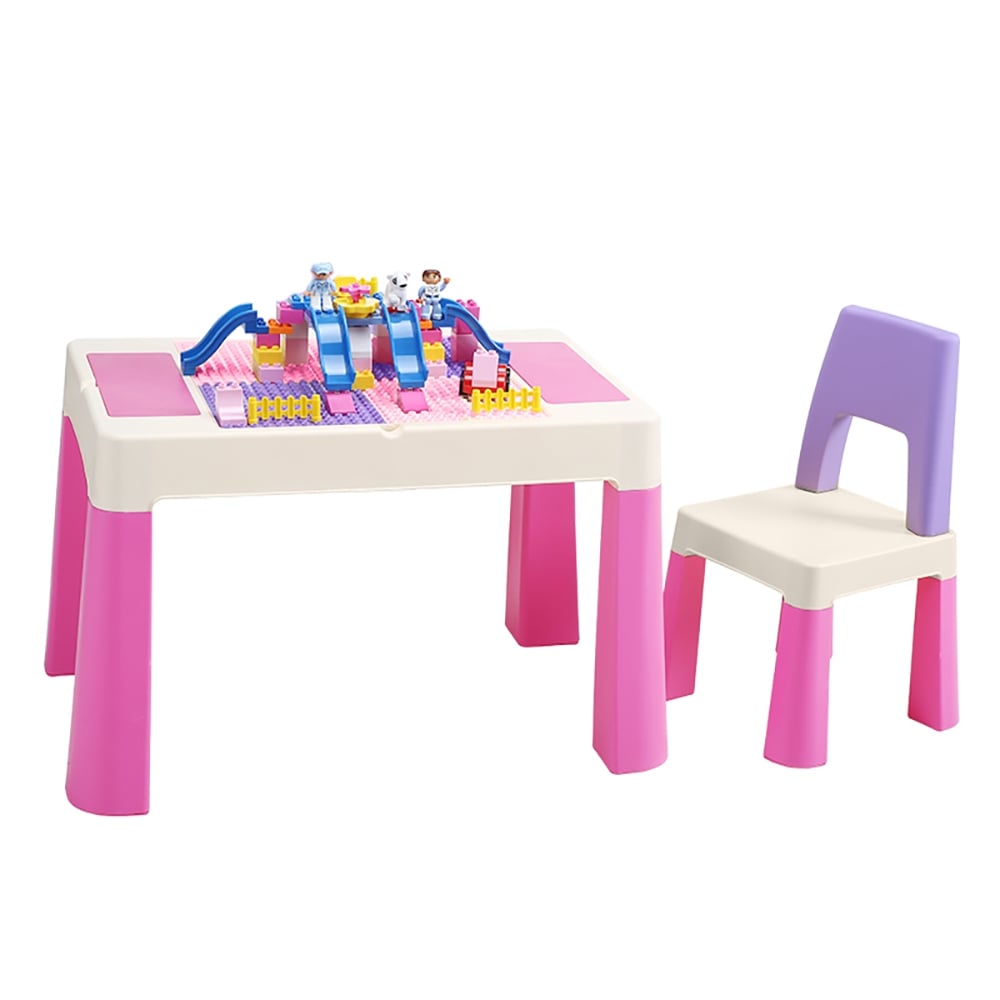 Детский функциональный столик и стульчик Poppet 5в1, розовый (PP-002P) - фото 3
