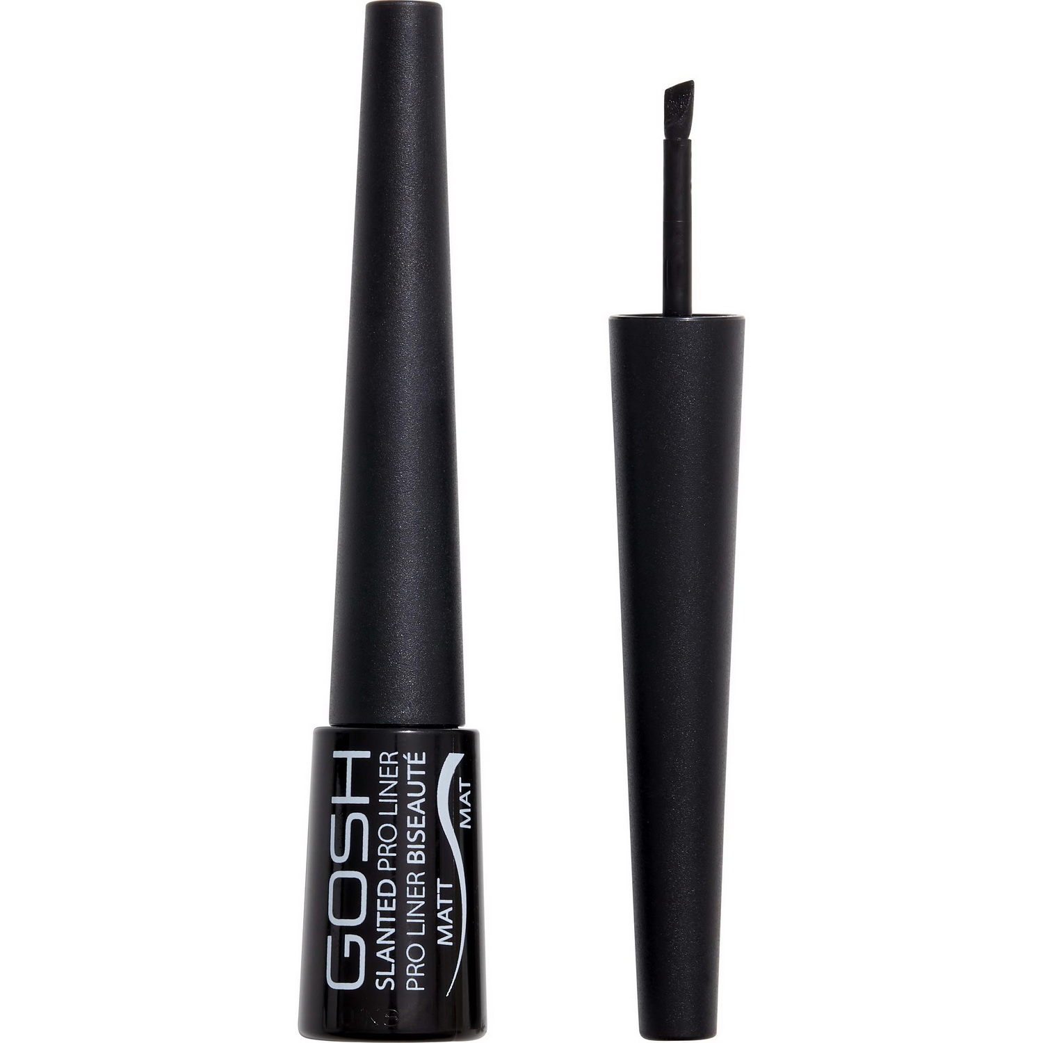 Подводка для глаз Gosh Slanted Pro Eye Liner, тон 002 Matt Black, 3 мл - фото 1