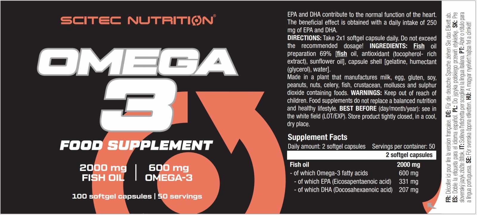 Омега 3 Scitec Nutrition Omega 3 100 капсул - фото 2