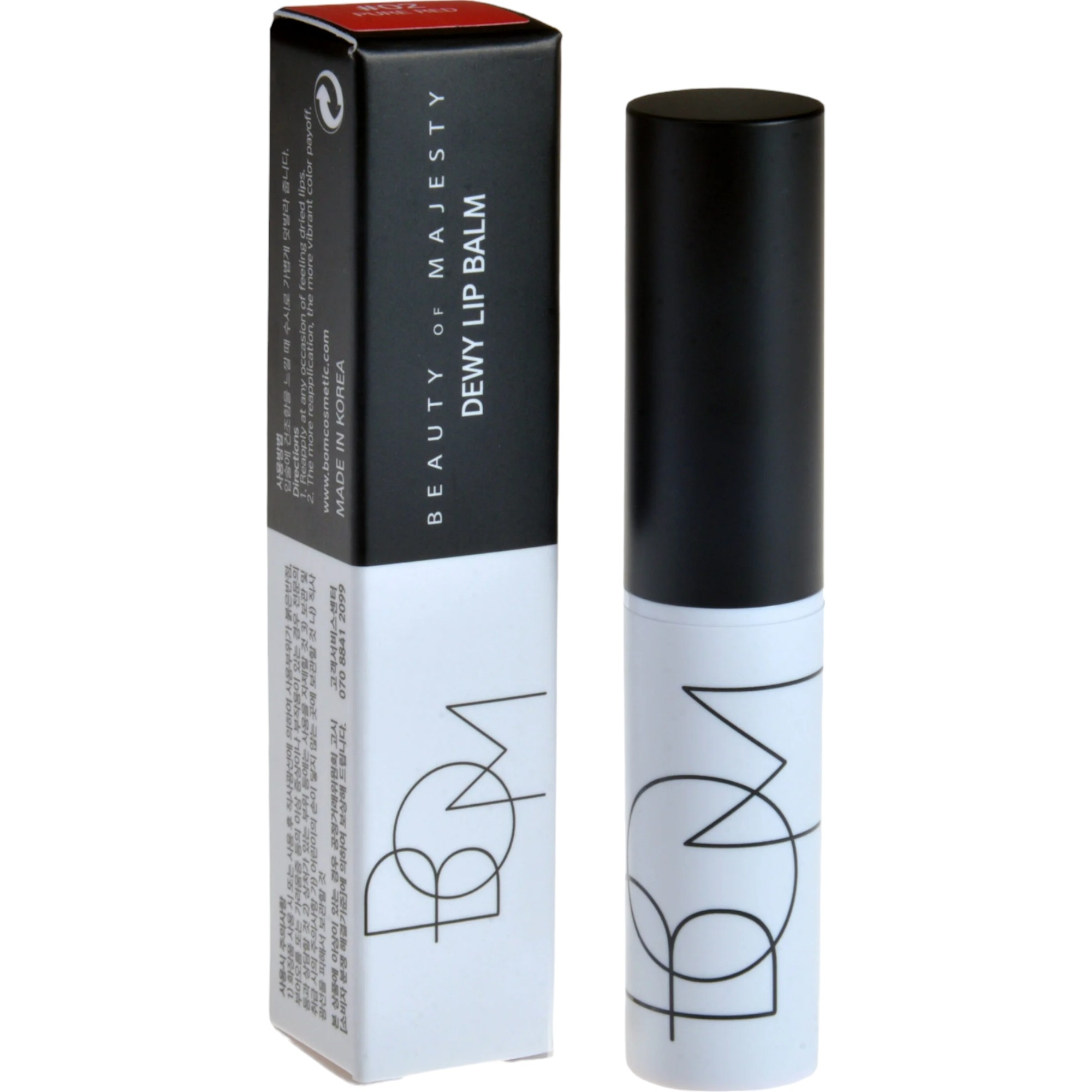 Бальзам для губ Beauty of Majesty BOM Dewy Lip Balm #02 Pure Red 4.5 г - фото 2