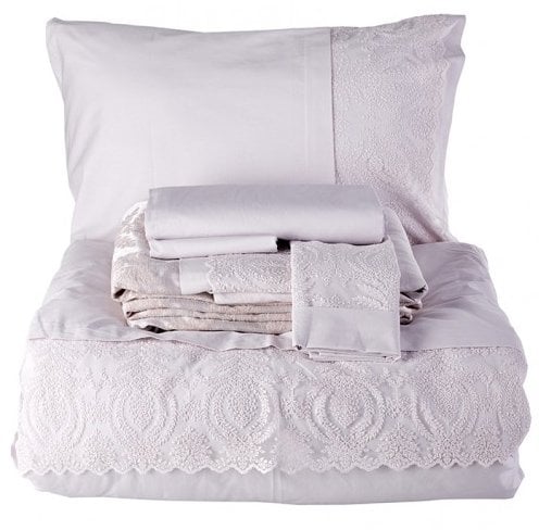 Набор постельное белье с покрывалом пике Karaca Home Carla pudra, евро, светло-розовый, 7 предметов (svt-2000022225663) - фото 2