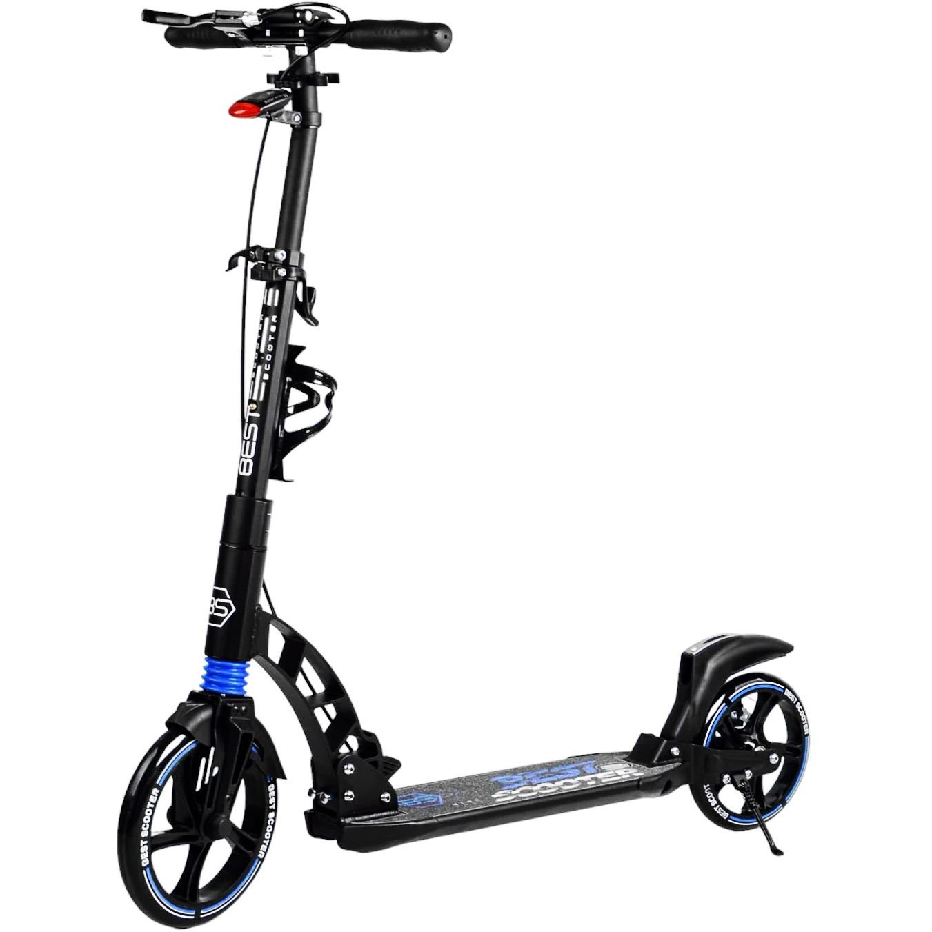 Самокат Best Scooter складаний 49х14х93-103 см Чорно-блакитний 000231307 - фото 1