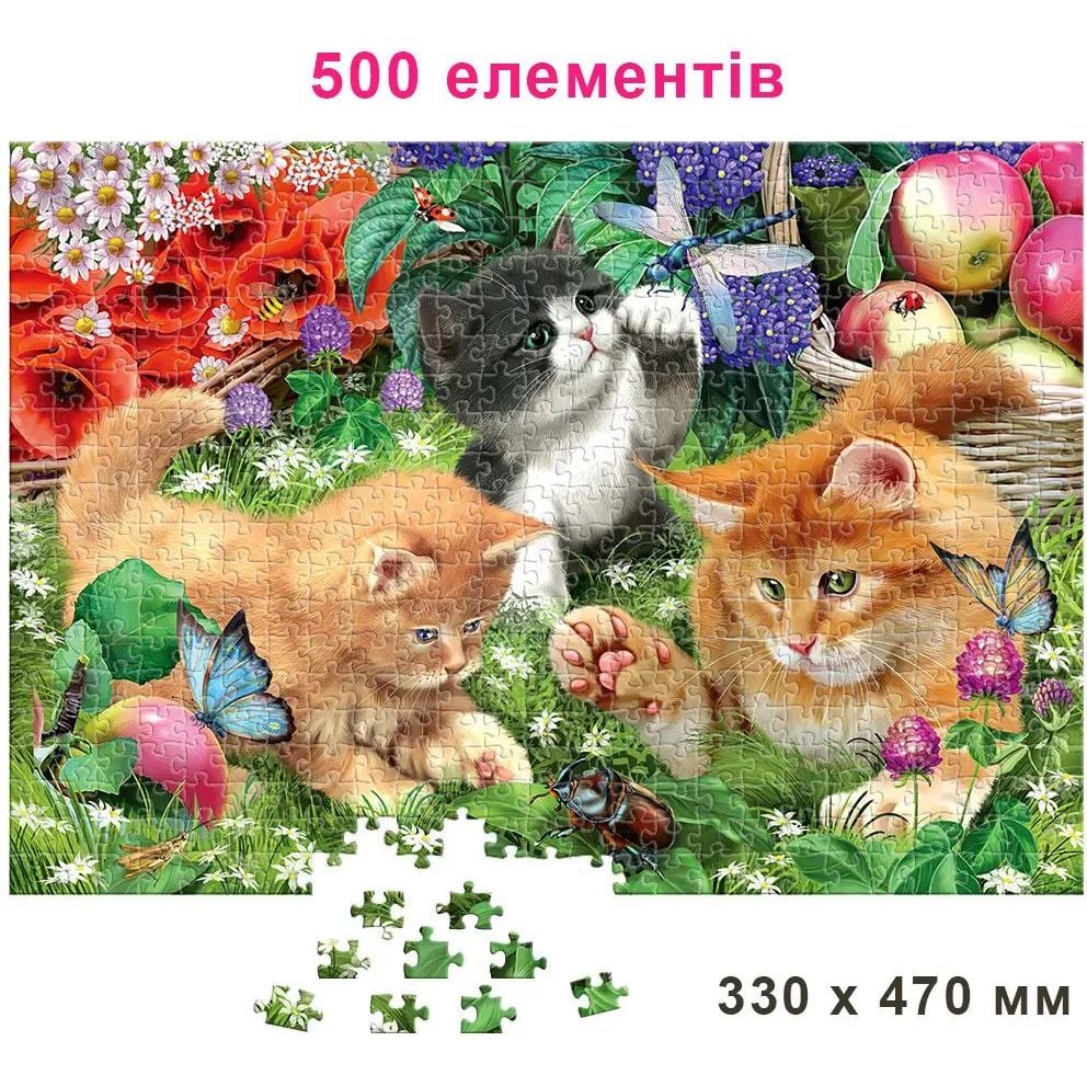 Пазл Київська фабрика іграшок Кошенята та жучки 500 елементів - фото 2