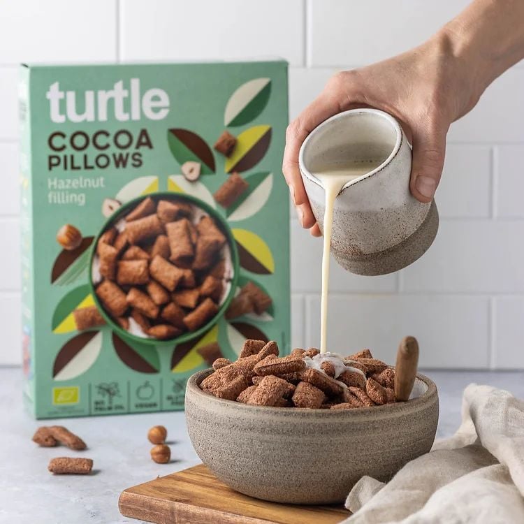 Сніданок сухий Turtle Какао-подушечки з фундуком, органічний 300 г - фото 2