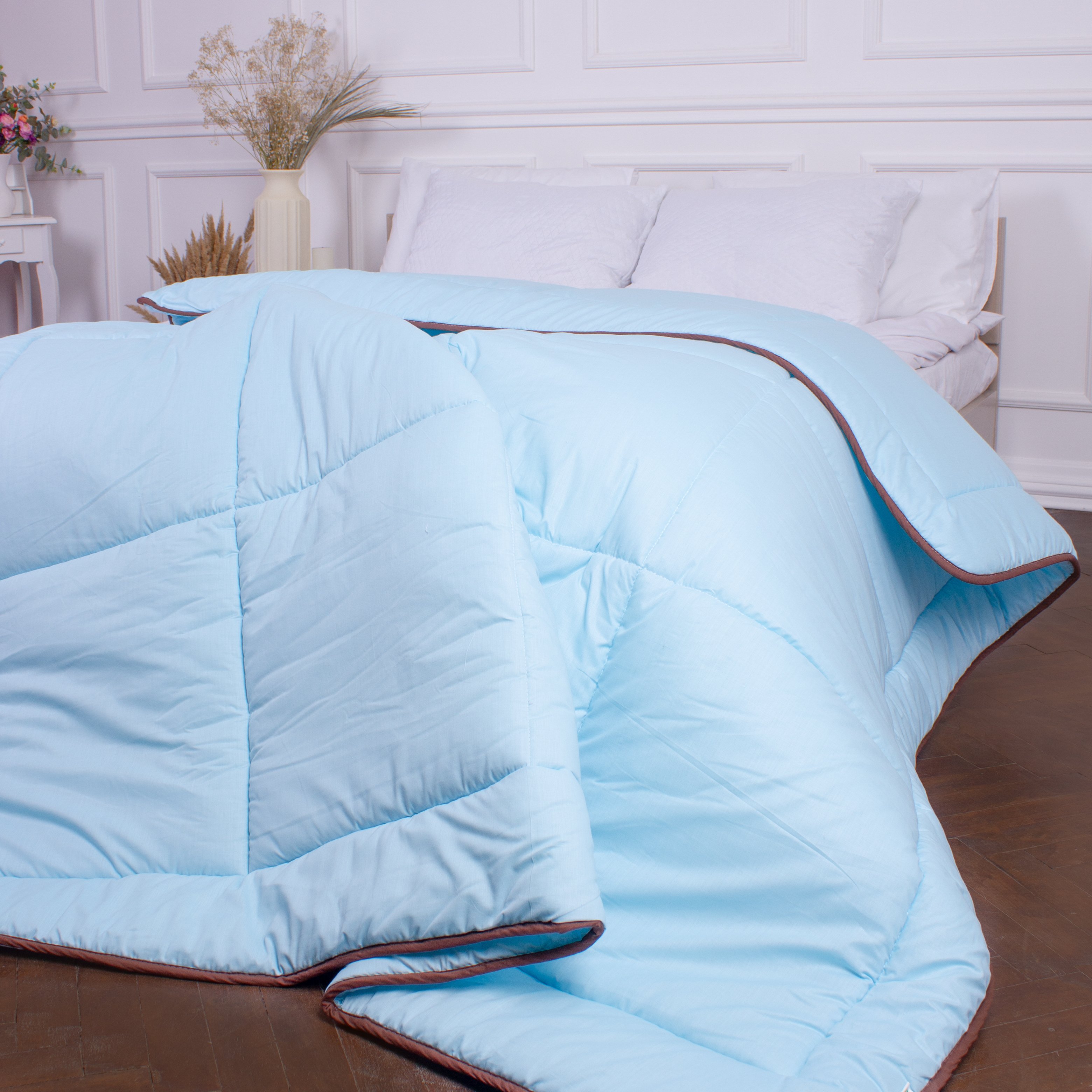 Одеяло шерстяное MirSon Valentino №0338, зимнее, 110x140 см, голубое - фото 6