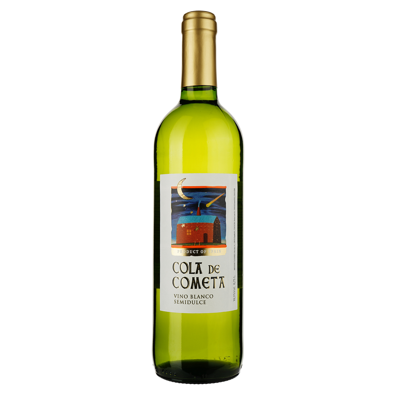Вино Cola De Cometa, белое, полусладкое, 10,5%, 0,75 л - фото 1