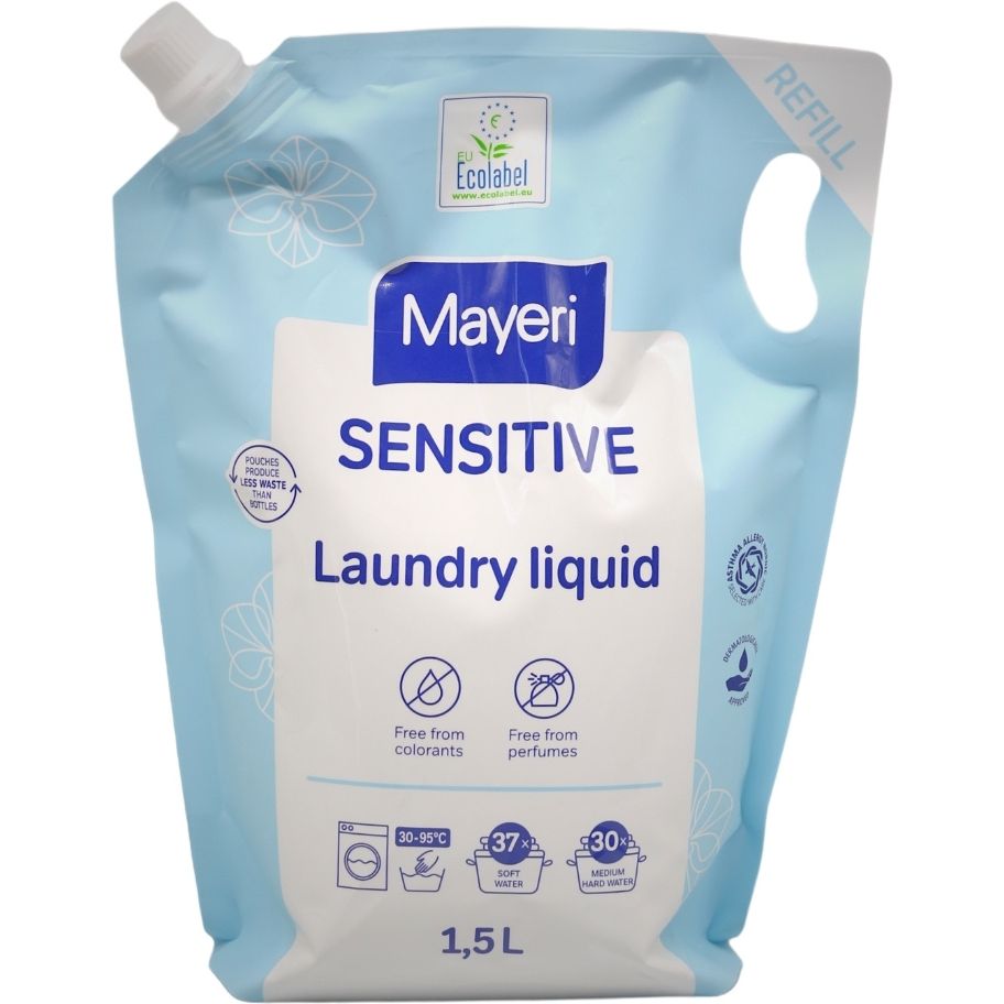 Гель для стирки Mayeri Sensitive гель для стирки 1.5 л запаска 37 стирок - фото 1