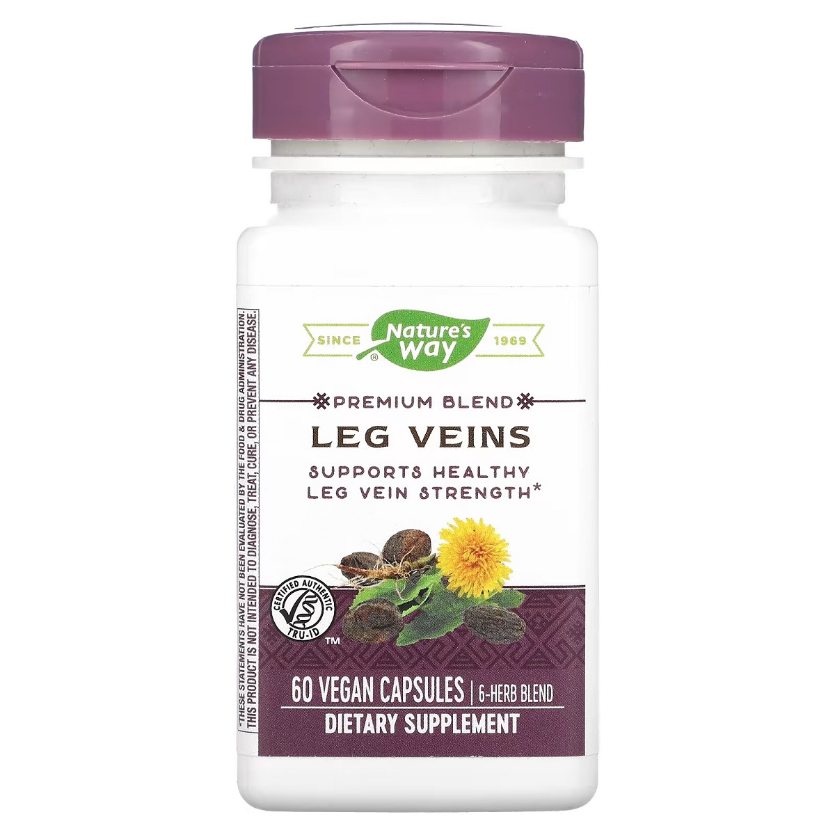 Поддержка вен Nature's Way Leg Veins Support Blend 60 капсул - фото 1