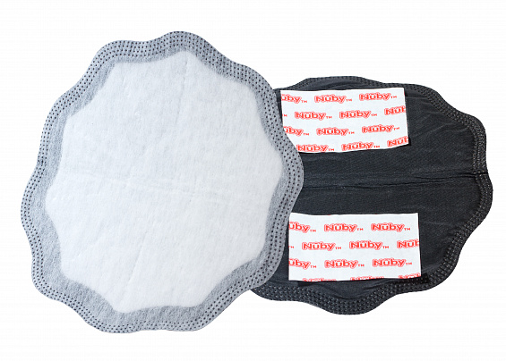 Накладки для груди Nuby хлопчатобумажные одноразовые, черный, 30 шт. (NV0107002) - фото 1