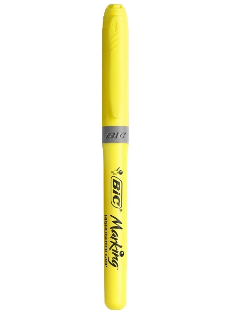 Маркер текстовий BIC Highlighter Grip, жовтий, 1 шт. (811935) - фото 1