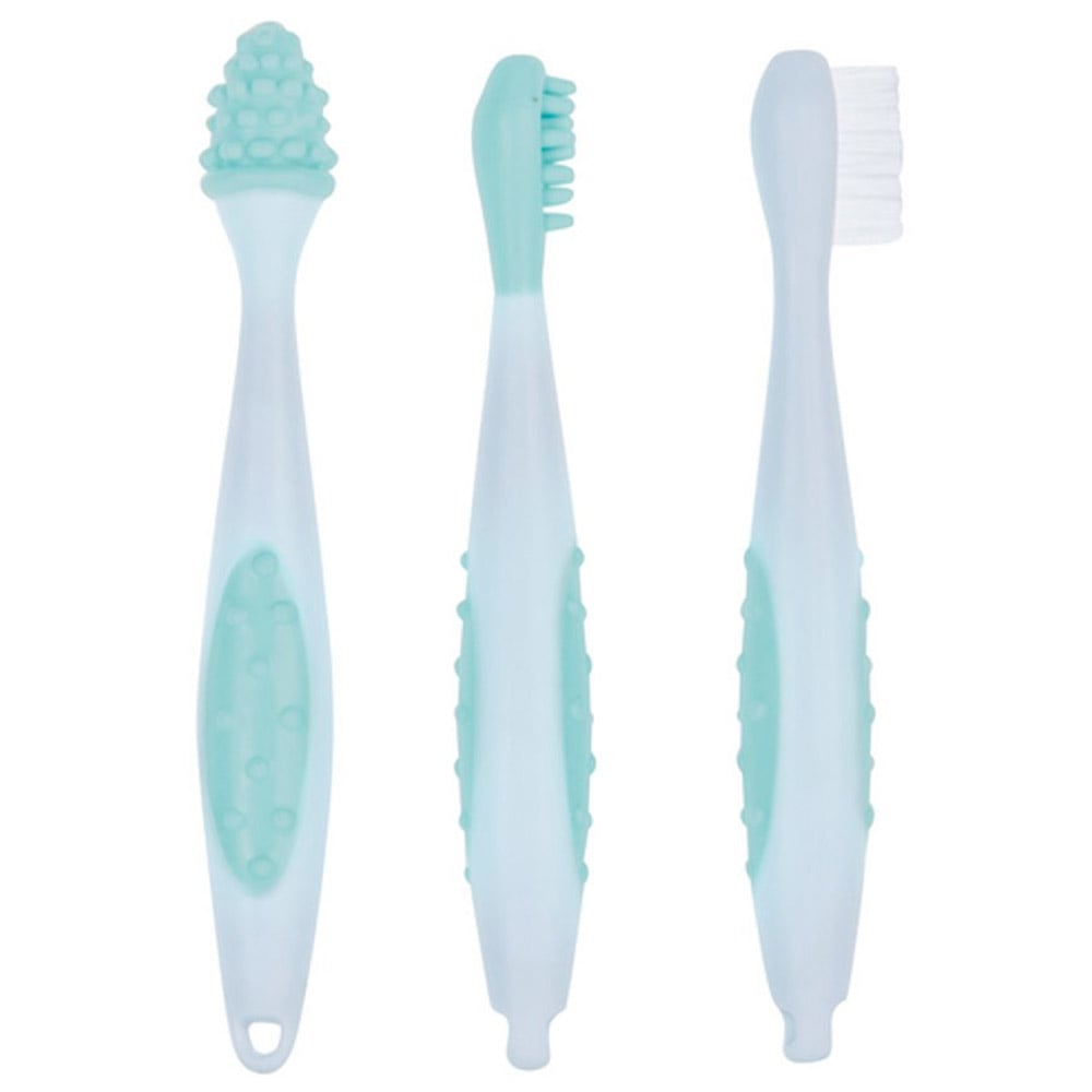Набір зубних щіток Bebe Confort Set of 3 Toothbrushes, 3 шт., синій (3106203000) - фото 1