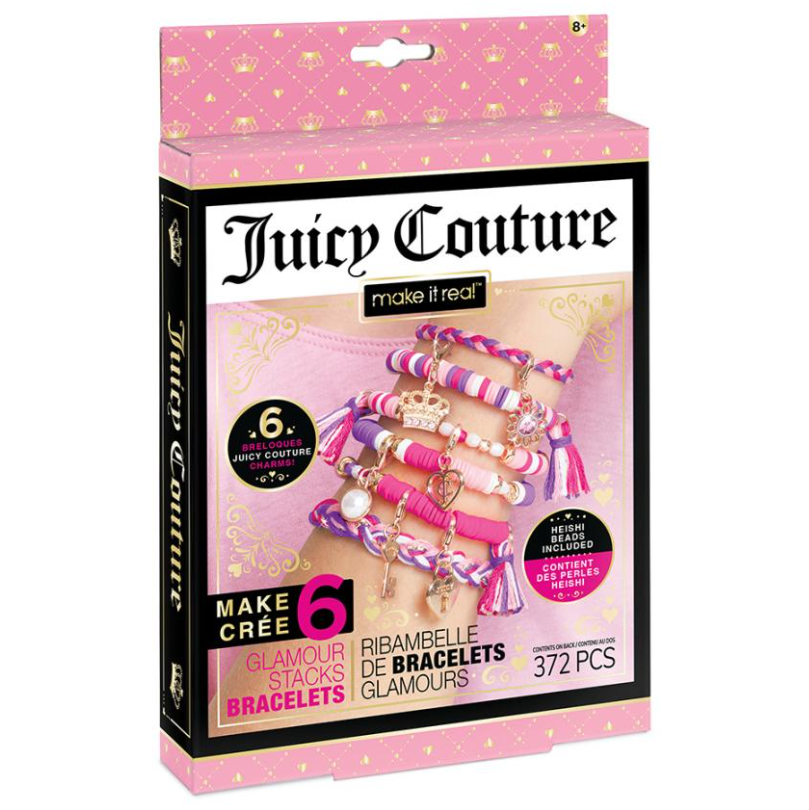 Мининабор для создания шарм-браслетов Make it Real Juicy Couture Гламурные браслеты (MR4438) - фото 1