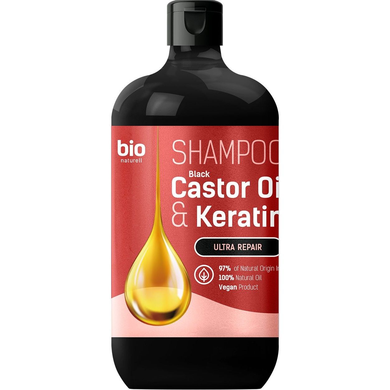 Шампунь Bio Naturell Black Castor Oil & Keratin Ультравосстановление, 946 мл - фото 1