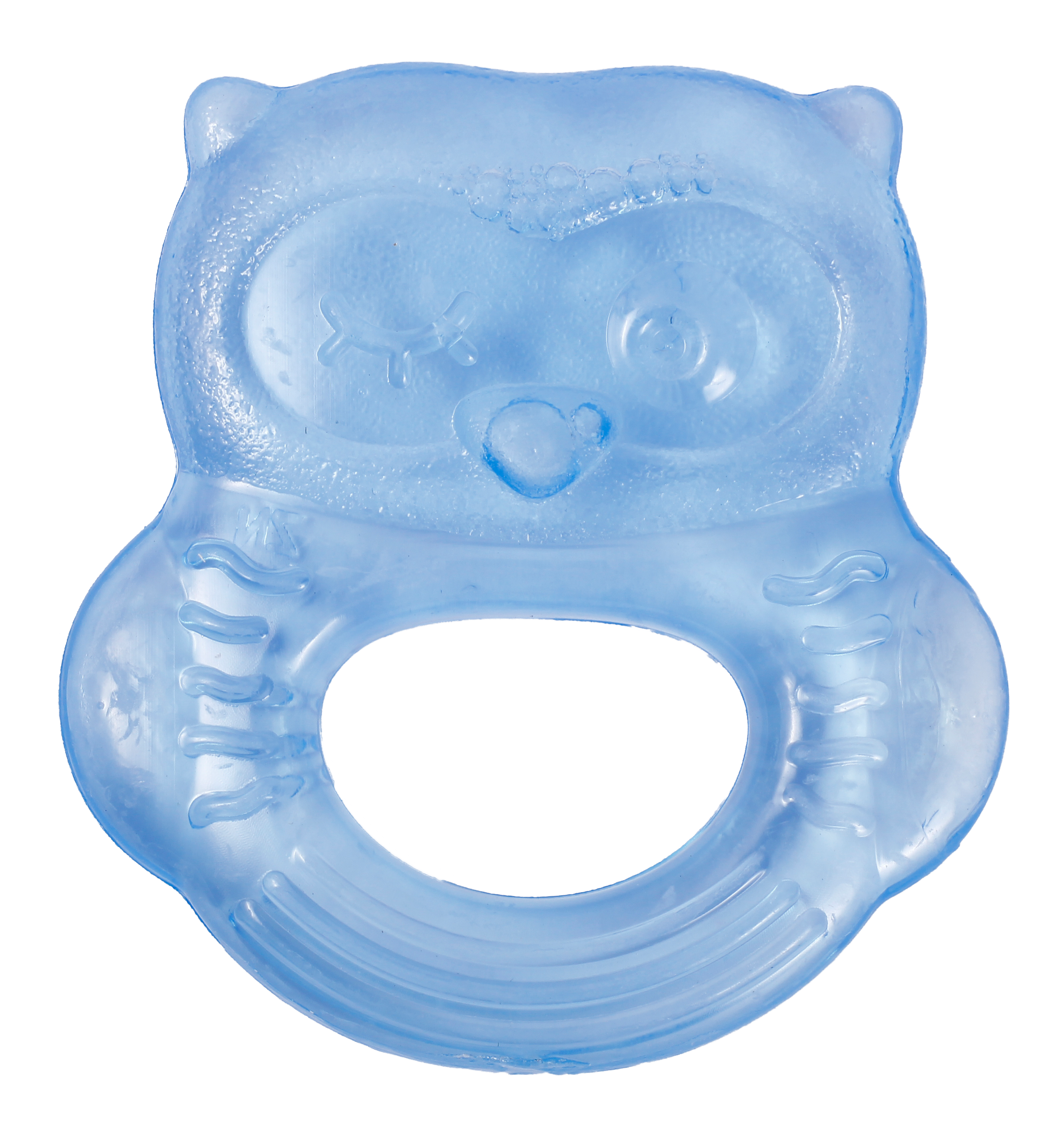 Прорізувач для зубів Lindo Сова, з водою, синій (Li 318 син) - фото 1
