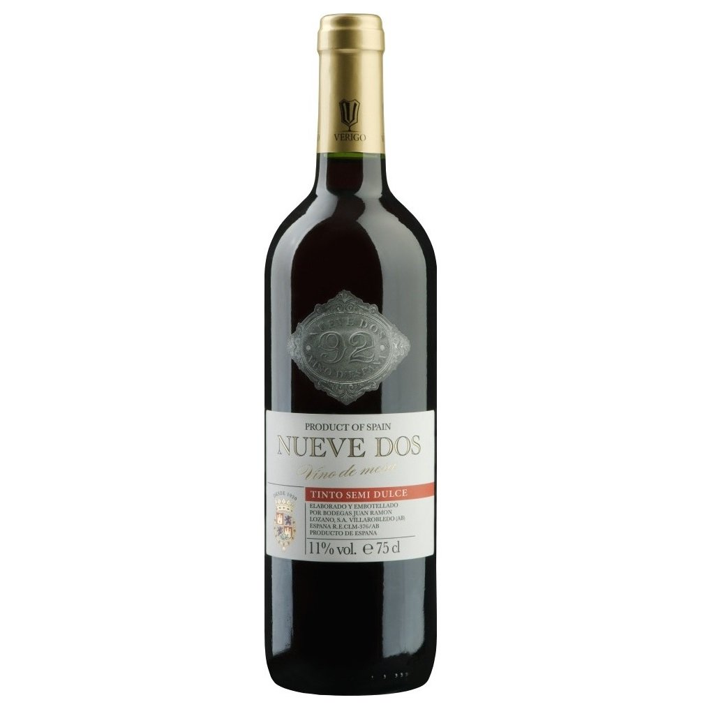 Вино Bodegas Lozano Nueve Dos Tinto Semidulce, красное, полусладкое, 11%, 0,75 л (35667) - фото 1