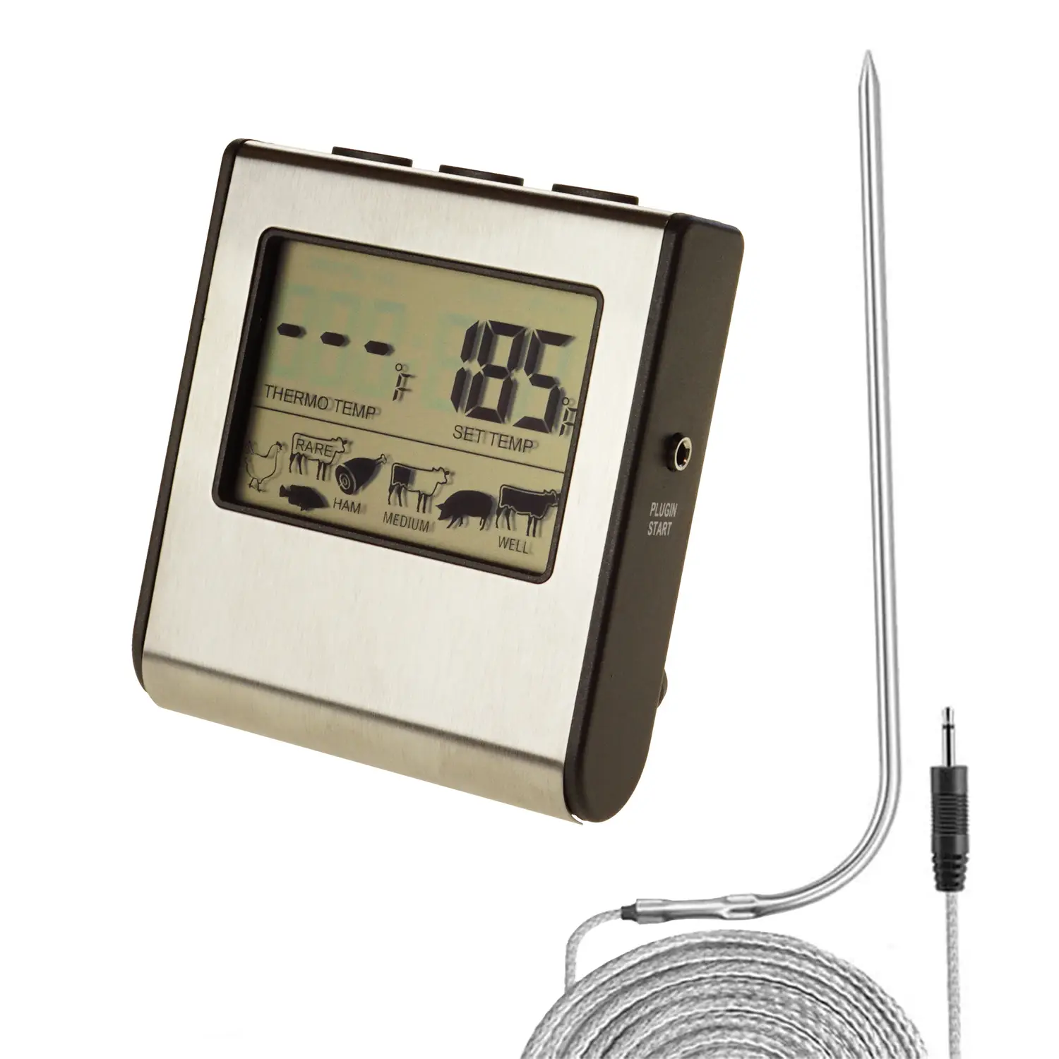 Электронный термометр для барбекю Supretto, серый (59840001) - фото 1