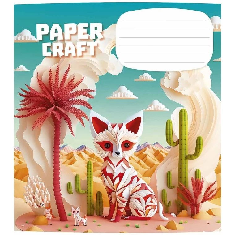 Зошит учнівський Paper craft Школярик 012-3354C-1 в косу лінію 12 аркушів - фото 1