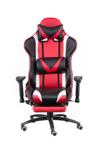 Геймерське крісло Special4you ExtremeRace з підставкою для ніг чорне з червоним (E4947) - фото 2