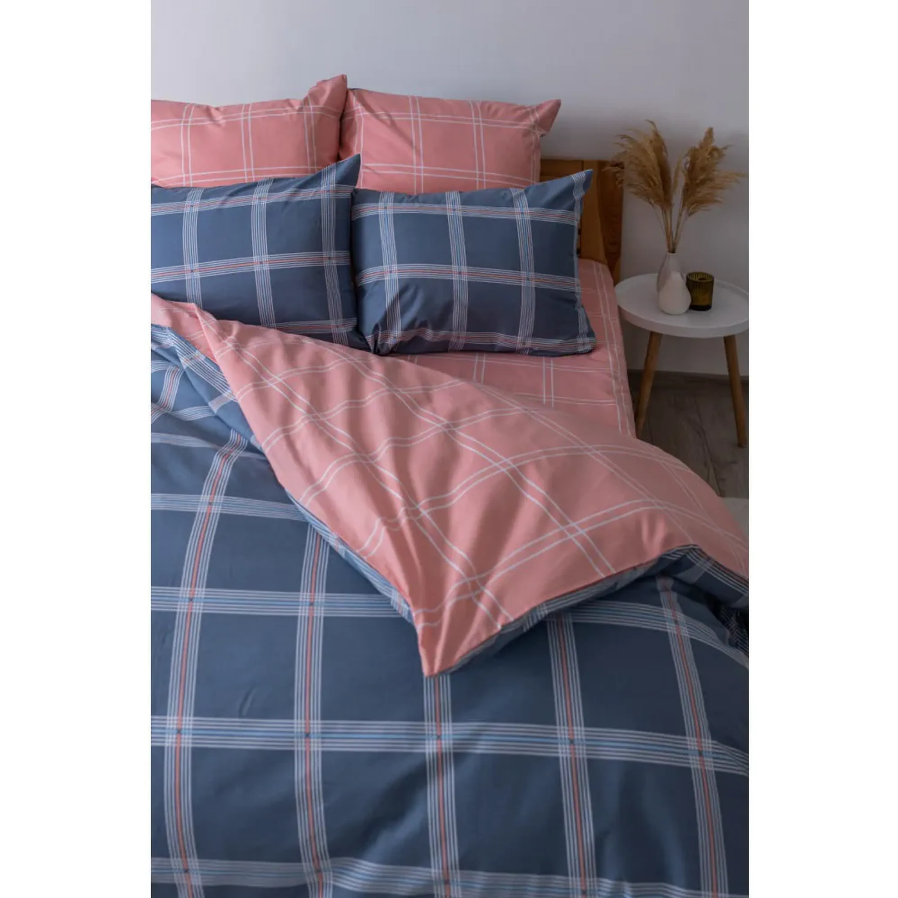 Комплект постельного белья ТЕП Soft dreams Wonderful Life семейный серый с розовым (2-03860_26057) - фото 2