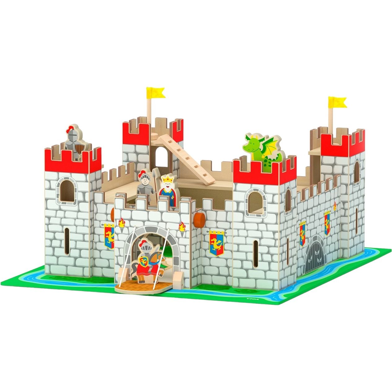 Деревянный игровой набор Viga Toys Игрушечный замок (50310) - фото 1