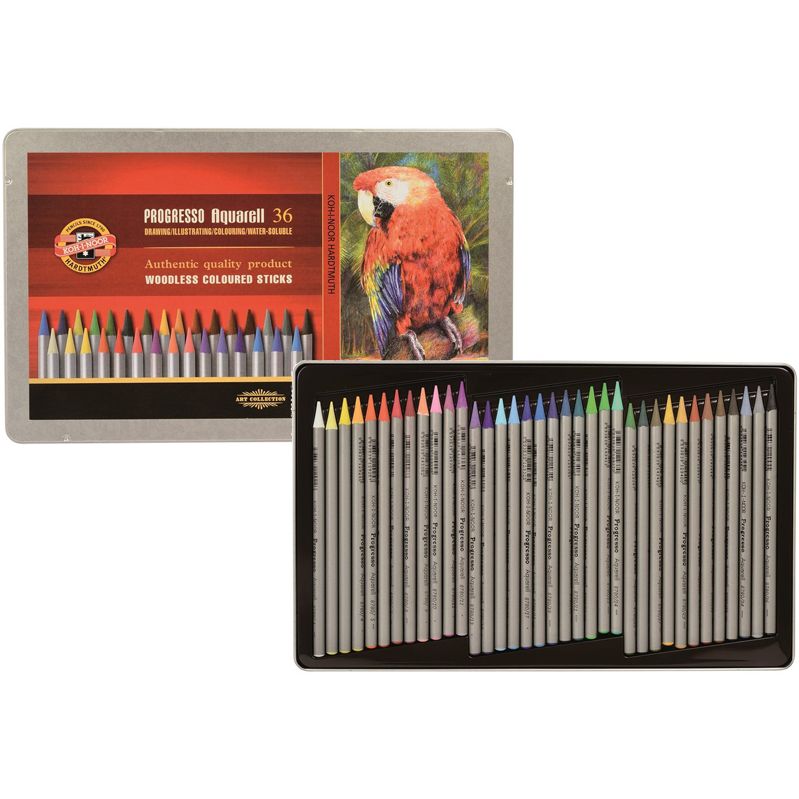 Олівці кольорові Koh-i-Noor Progresso акварельні 36 шт. у металевій коробці (8785) - фото 2
